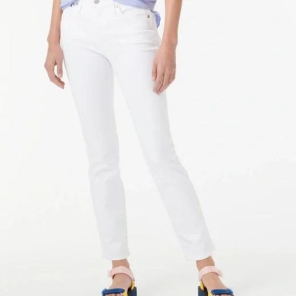 J.CREW 9" Vintage Straight High Rise Jean in White Size 30 NWT $128 Item AV702